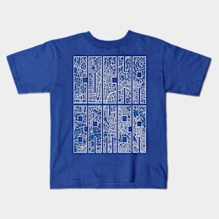 Cochabamba, Bolivia City Map Typography - Blueprint Kids T-Shirt